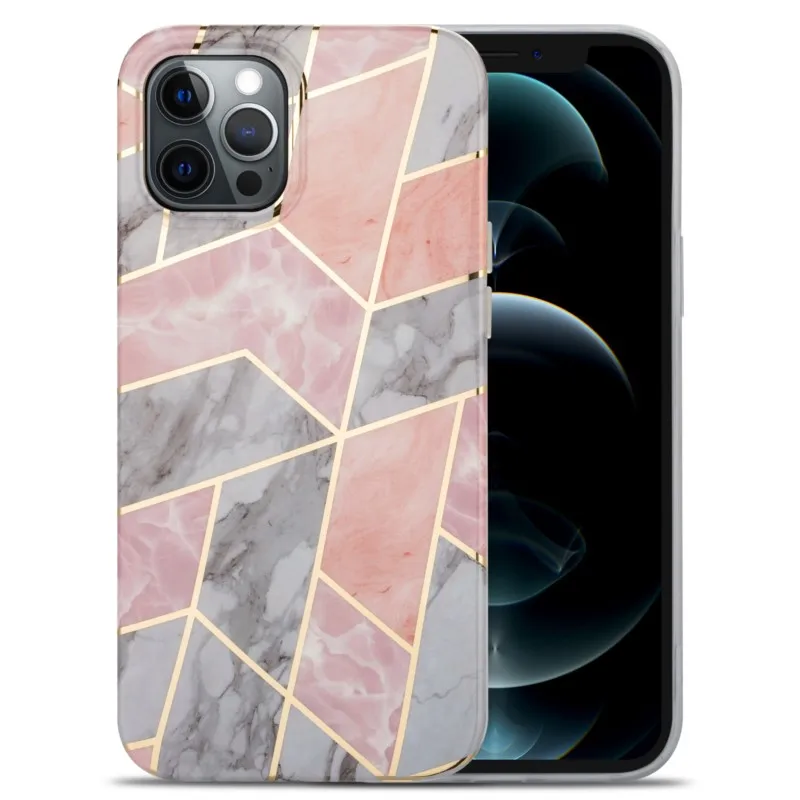 

2022 New Electroplated Marble Phone Case For iphone 13 12 11Pro X XS XS Max 7 8 Plus SE 2020 Shockproof All Inclusive Phone Case