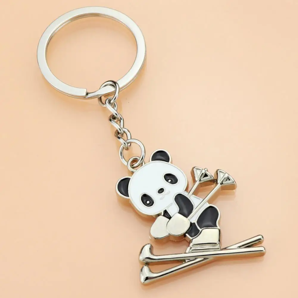 

Eco-friendly Panda Keychain Unfading Color Ultralight King Ring Cartoon Panda Key Pendant