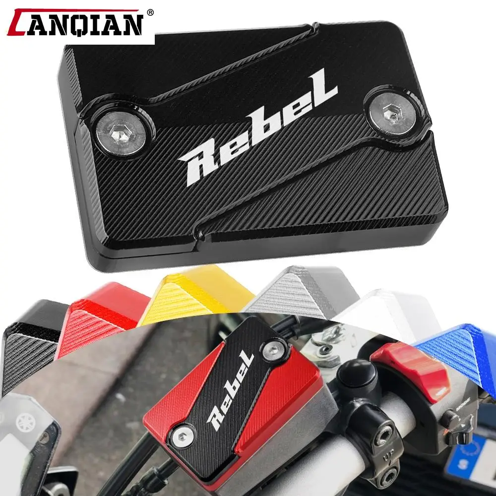 Motorbike For HONDA Rebel 250 300 500 2017 2018 Motorcycle Accessories Aluminum DIRT BIKE Front Brake Fluid Reservoir Cap Covers