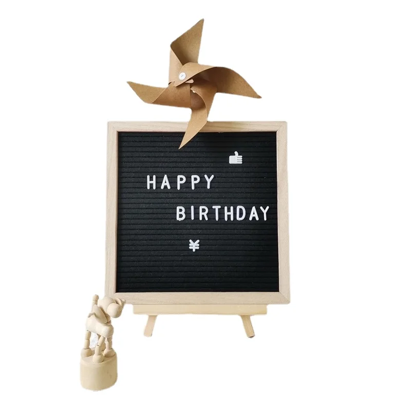 Baby Photography Felt Letter Message Board 25x25cm Newborn Souvenirs Accessories Multiple Color Decoration Plank Photo Props |