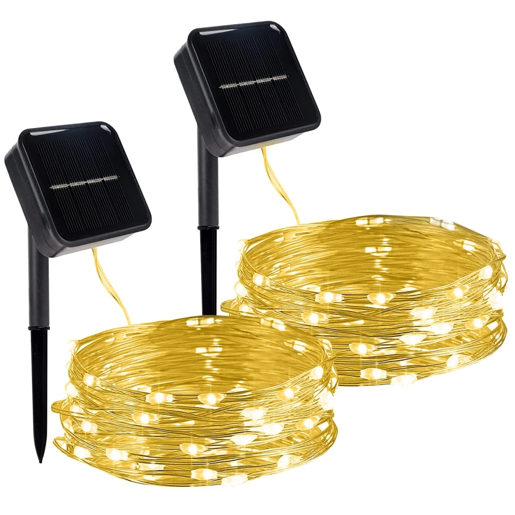 

2Pcs 50Leds Solar Light Outdoor Lamp Garden Solar Fairy Light String Waterproof Wedding Christmas Decor Outdoor Decoration
