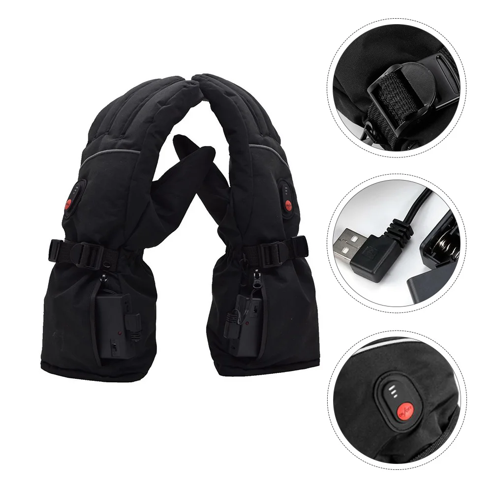 

1 Pair Windproof Heated Warm Thermal for Skiing (Without Battery)