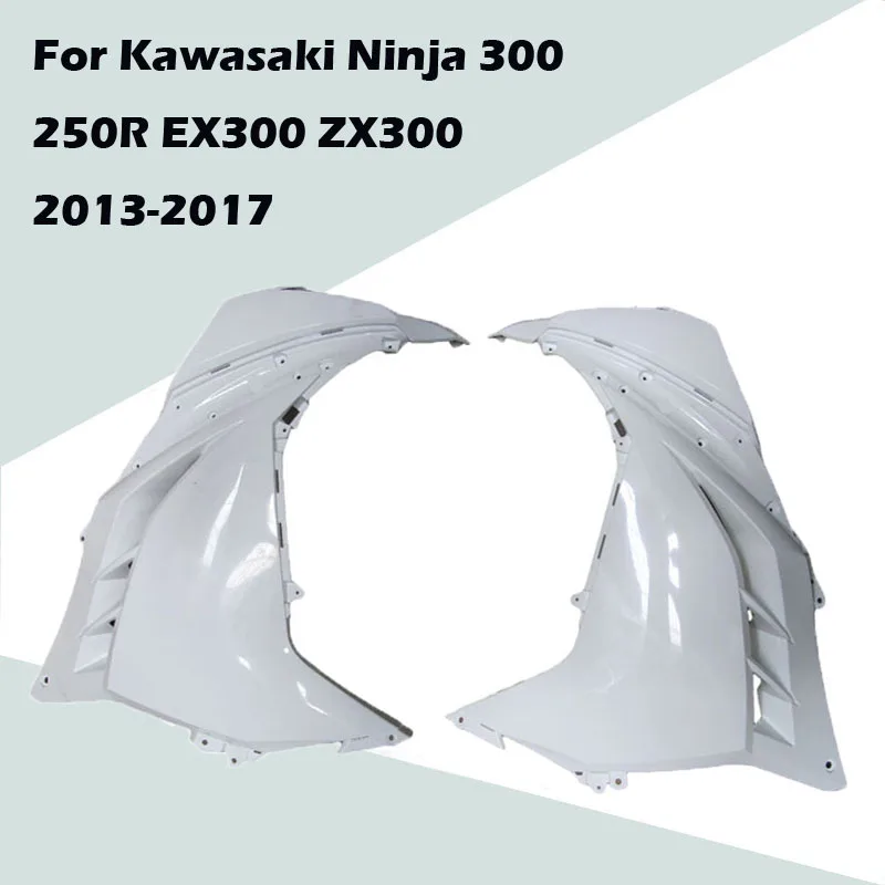 Carenado de inyección ABS sin pintar para motocicleta Kawasaki Ninja 250R 300 EX300 ZX300 2013-2017, cubierta lateral izquierda y derecha