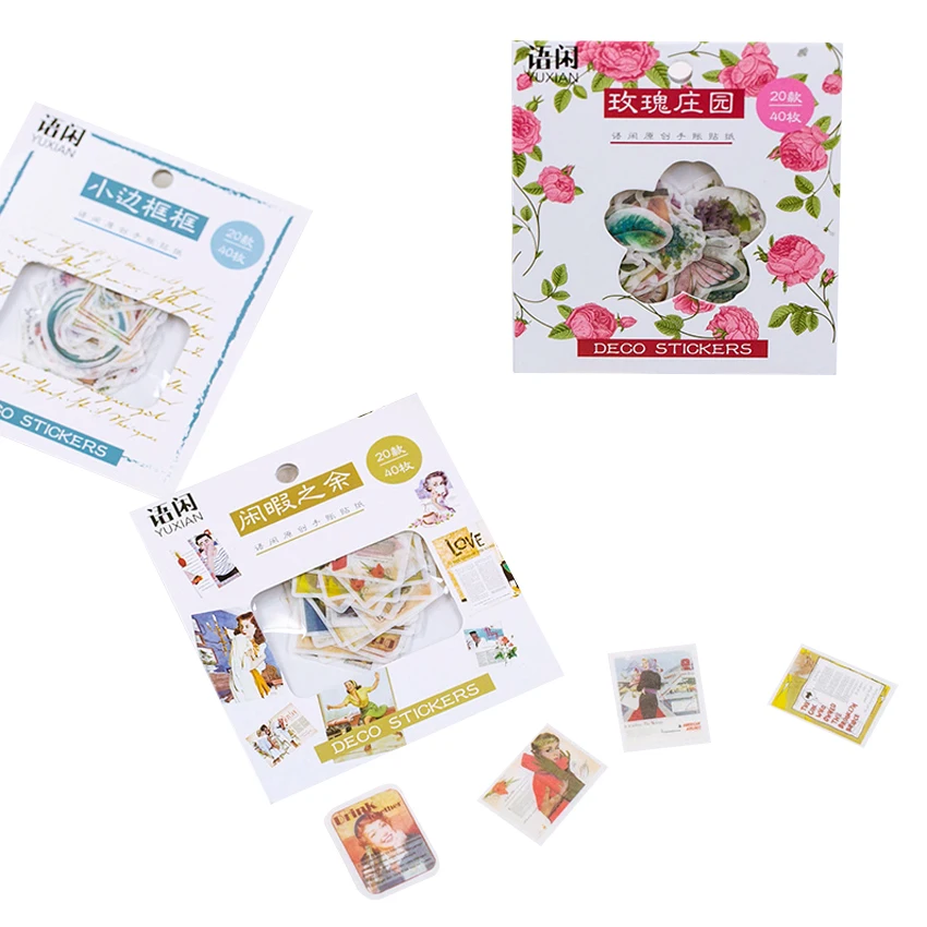 

40 шт./упаковка, наклейки для дневника