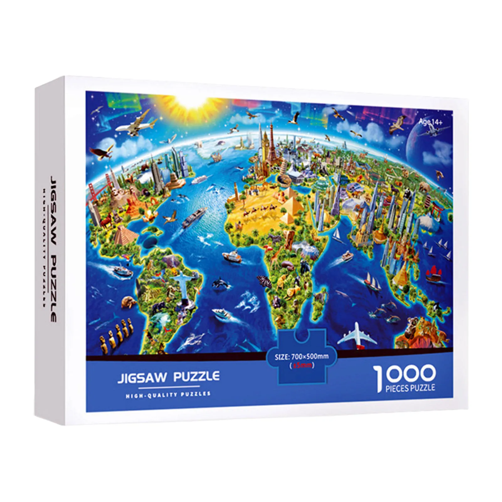 

Puzzles For Kids Adults 1000 Pieces Paper Jigsaw Puzzles Educational Intellectual Decompressing DIY Large Puzzle Game Toys Gift