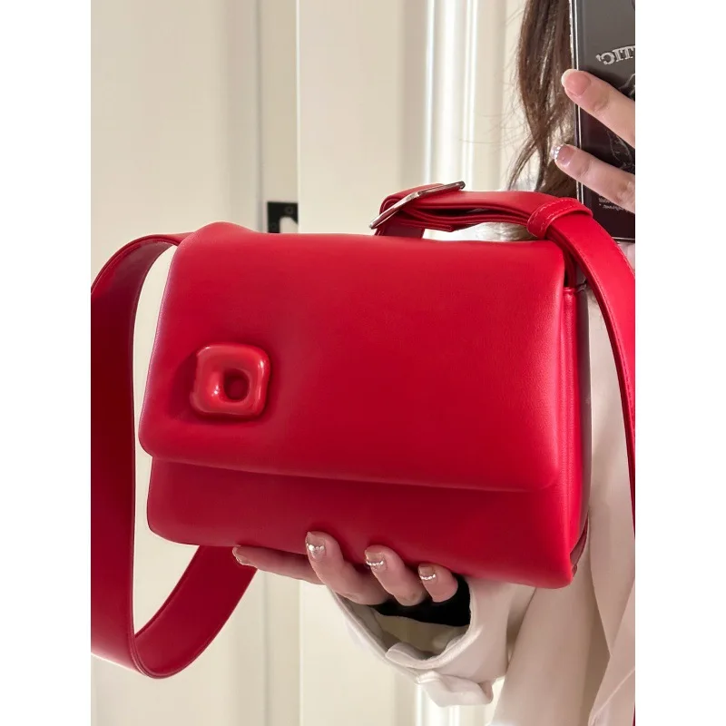 

2023 New Bag Women's Black Duo Bag Mobile Phone Bag Small Crossbody Bag Underarm Bag Versatile Shoulder Bag Handbag