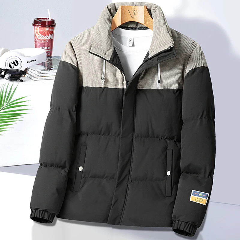 Jacket men parka 5XL 6XL 7XL 8XL Winter New jacket Mens  hickening splicing coats printing men's casual warm jackets coat 6931