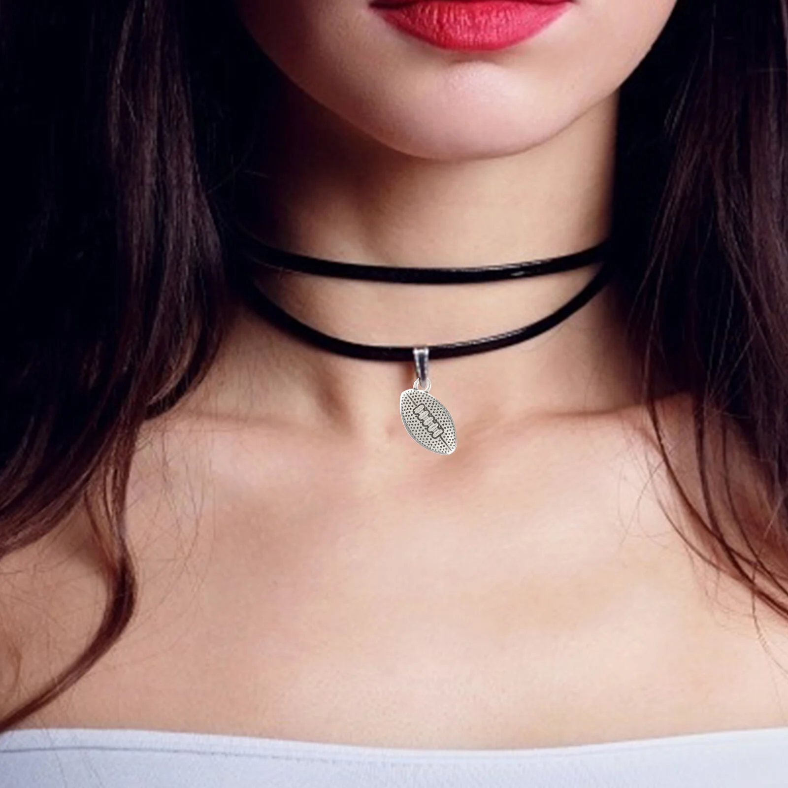 50 Pcs Rugby Pendant DIY Charms Jewelry Craft Football Accessories Self Made Earring Shaped Alloy Volleyball