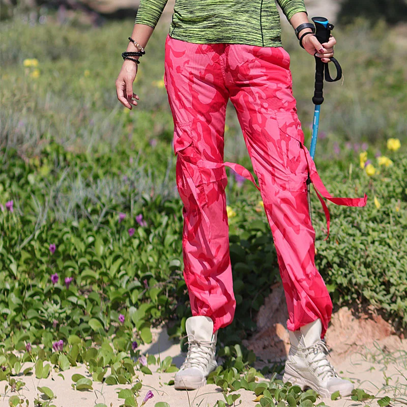 

Женские свободные облегающие камуфляжные брюки, легкие быстросохнущие дышащие брюки для походов и скалолазания, уличные танцевальные летние полуповседневные