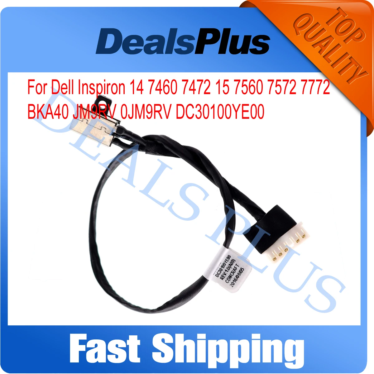 Новый разъем питания постоянного тока для замены кабеля для Dell Inspiron 14 7460 7472 15 7560 7572 7772 BKA40 JM9RV 0JM9RV