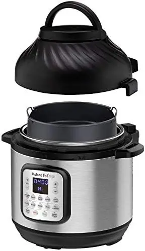 

Duo Crisp 11-in-1 Air Fryer and Electric Pressure Cooker Combo with Multicooker Lids that Air Fries, Steams, Slow Cooks, Sautés