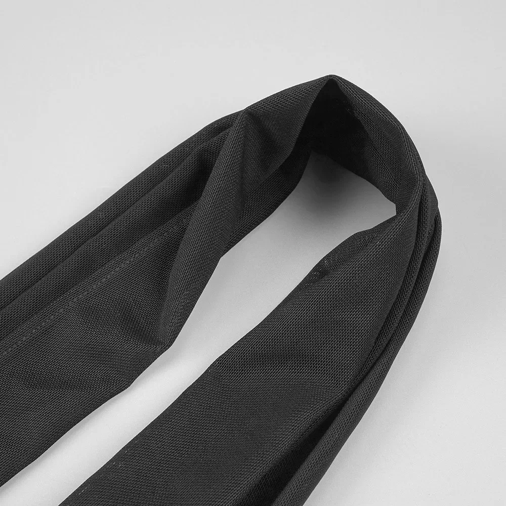 Новинка осени 2024 черно-белое привлекательное Сетчатое лоскутное Бандажное