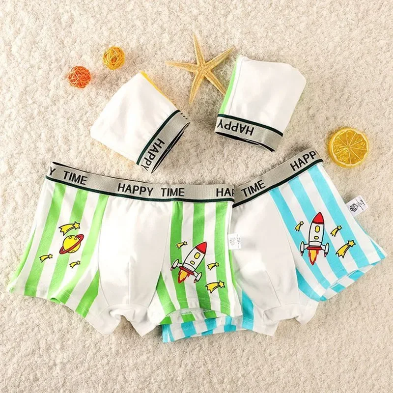 2 шт./партия детские трусы-боксеры на возраст 2-10 лет