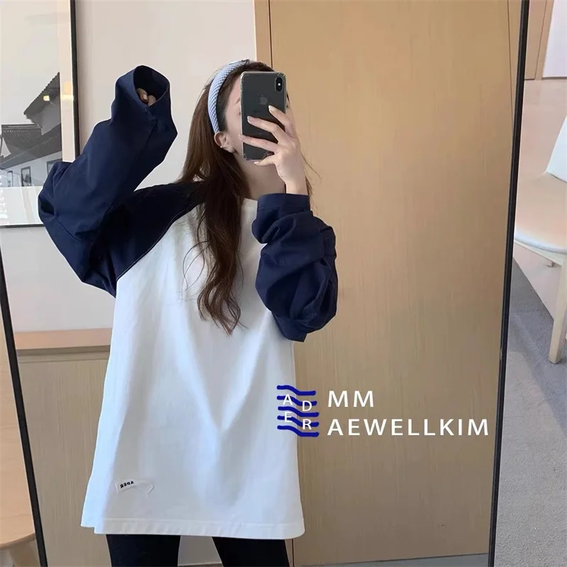 

High Quality Ader Bottoming Shirt Men Ladies Patchwork Long Sleeve Sweatshirt