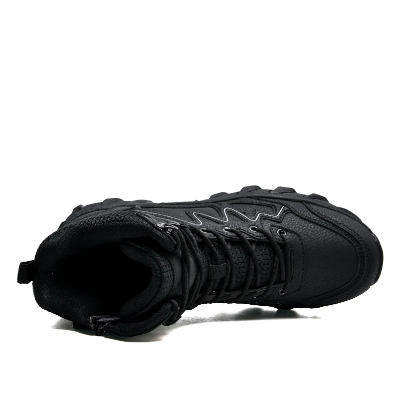 Men's Winter Fleece Warm Snow Boots Outdoor Leisure Hiking Shoes Field Training Field Training Military Boots 39-46#