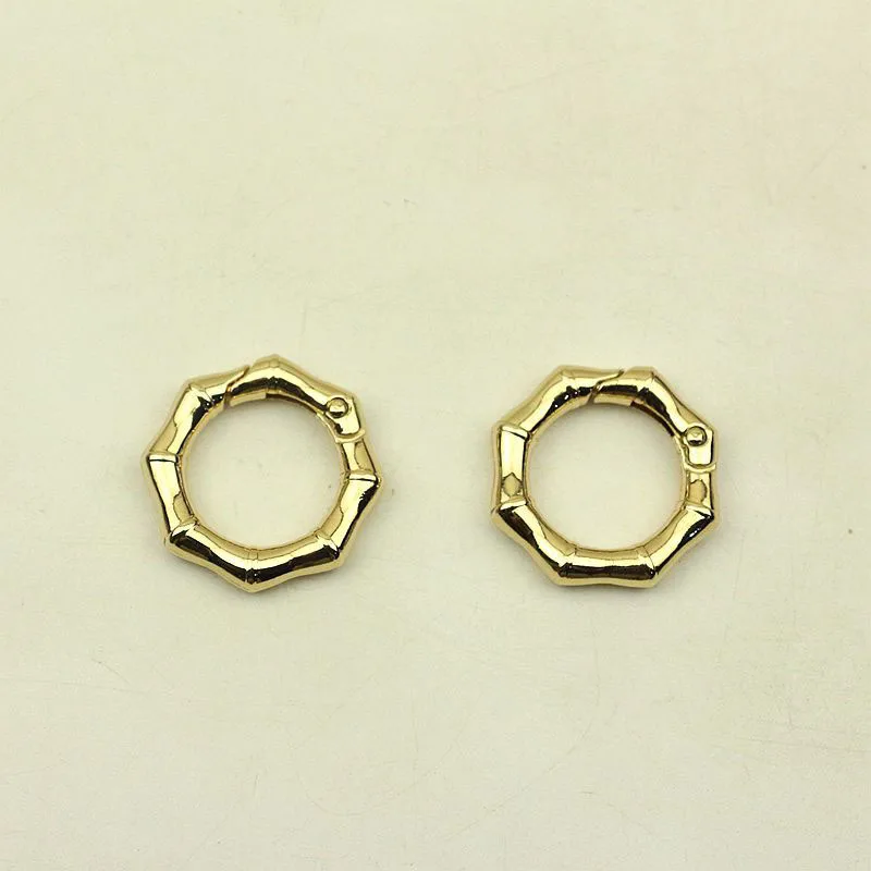 20pcs 20mm Bamboo O Ring Round Metal Belt Buckle for Keyring Bag Handle Strap Buckle DIY Cothes Decoration Hardware Accessories