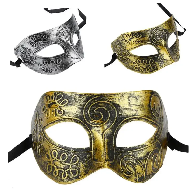 Ретро Раскрашенная полумаска для маскарада Венецианская маска аксессуары