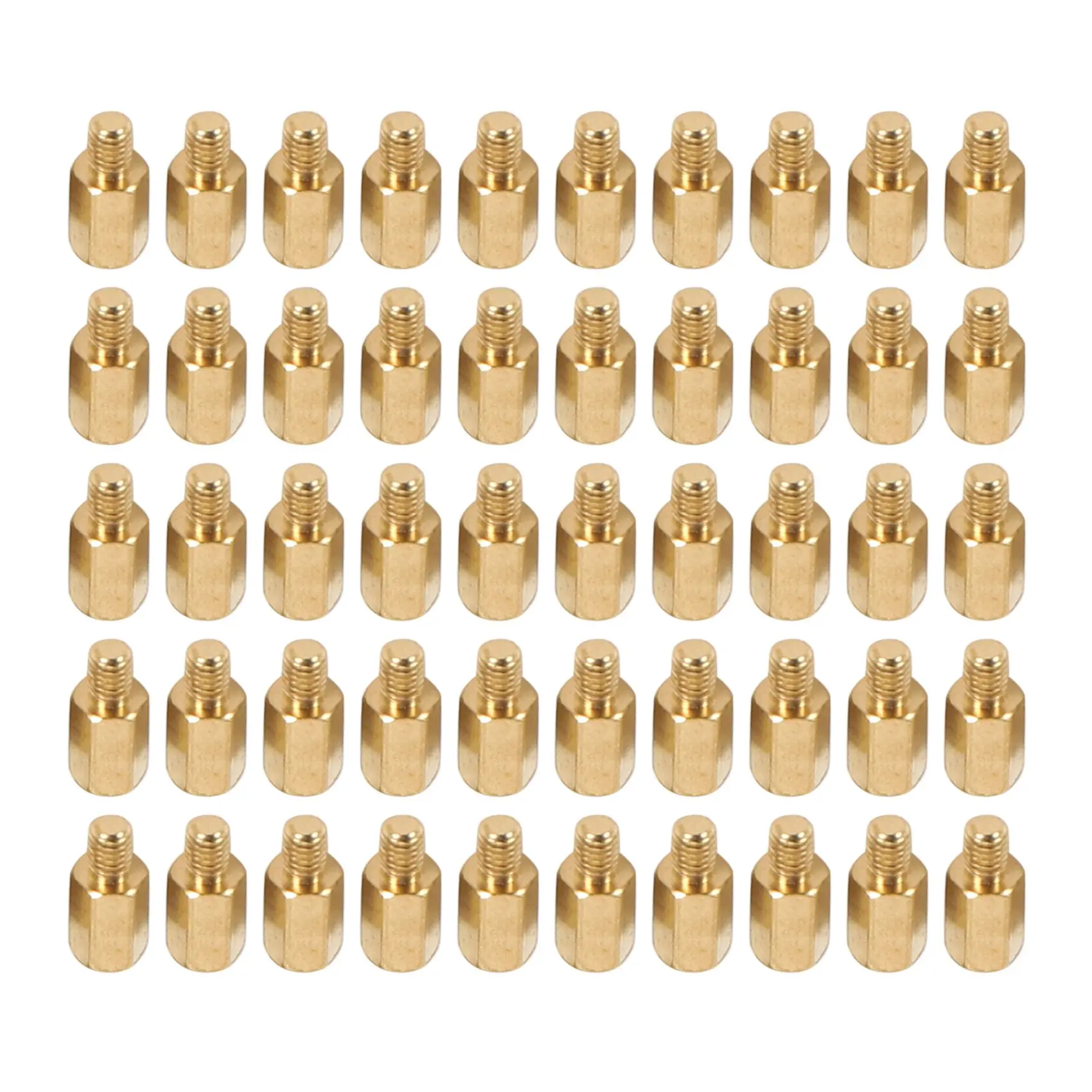 

50 Pcs PC PCB Motherboard Brass Standoff Hexagonal Spacer M3 7+4mm
