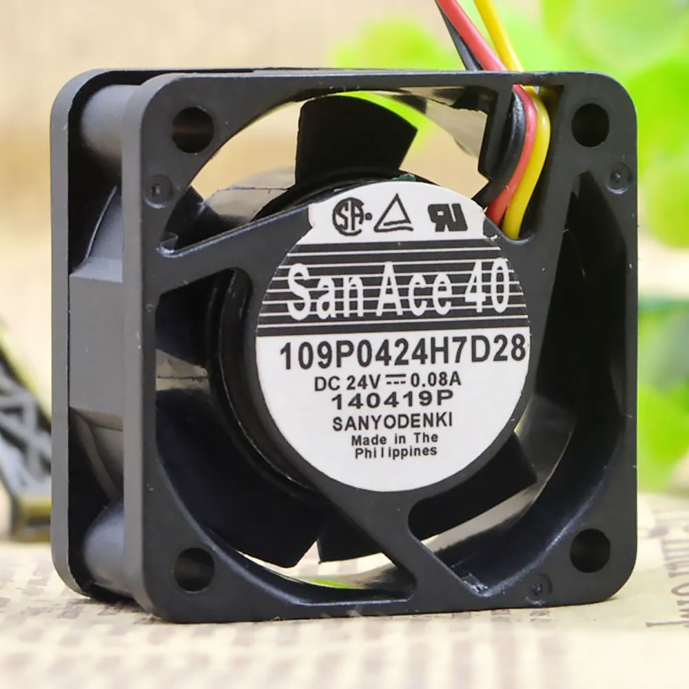 

Для Sanyo 4015 109P0424H7D28 Охлаждающие вентиляторы для Fanuc P/N: Φ/39 DC24V 0.08A 4 см серверный вентилятор 5 шт.