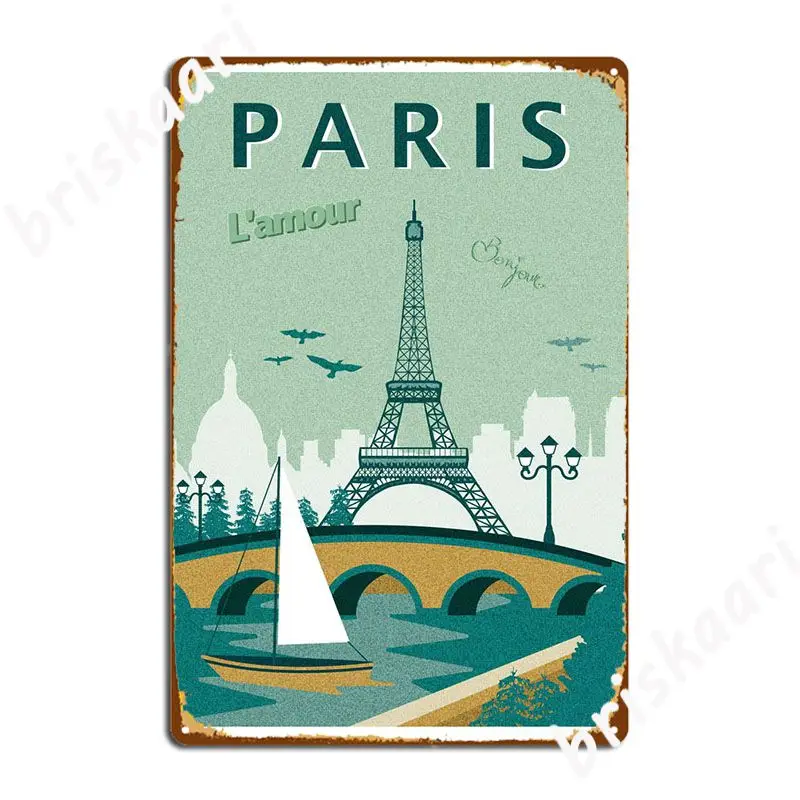 

Винтажный Париж, Эйфелева лампа, металлический декор для гаража, клуба, бара, смешной кинотеатр, плакат с башней постер
