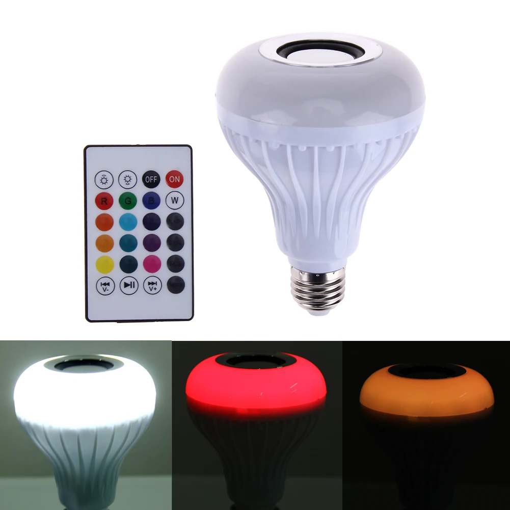 

Smart RGB LED Bulb Lights Remote Control 160 Degrees Home Voice Control Music LED Light Bulb E27 Bluetooth-compatible