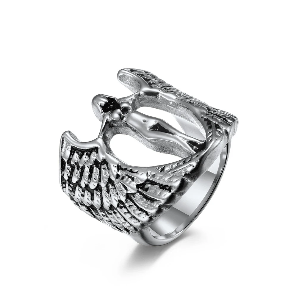 

Angel Wings Ring Stainless Steel Man Rings Sexy Goddess Rings Hip-hop Woman Rings Jewelry Rings for Man Lovers Rings Punk Rings