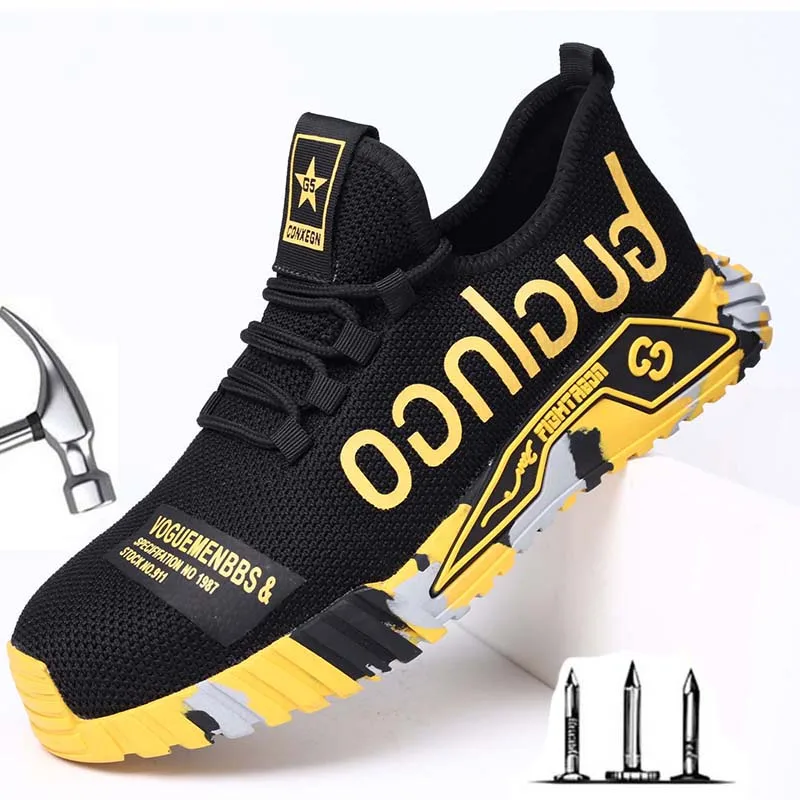 

New Breathable Lightweight Work Shoes Comfortable Soft Safety Shoes European Standard Safety Shoes Sport Safety Steel-Toed Shoes