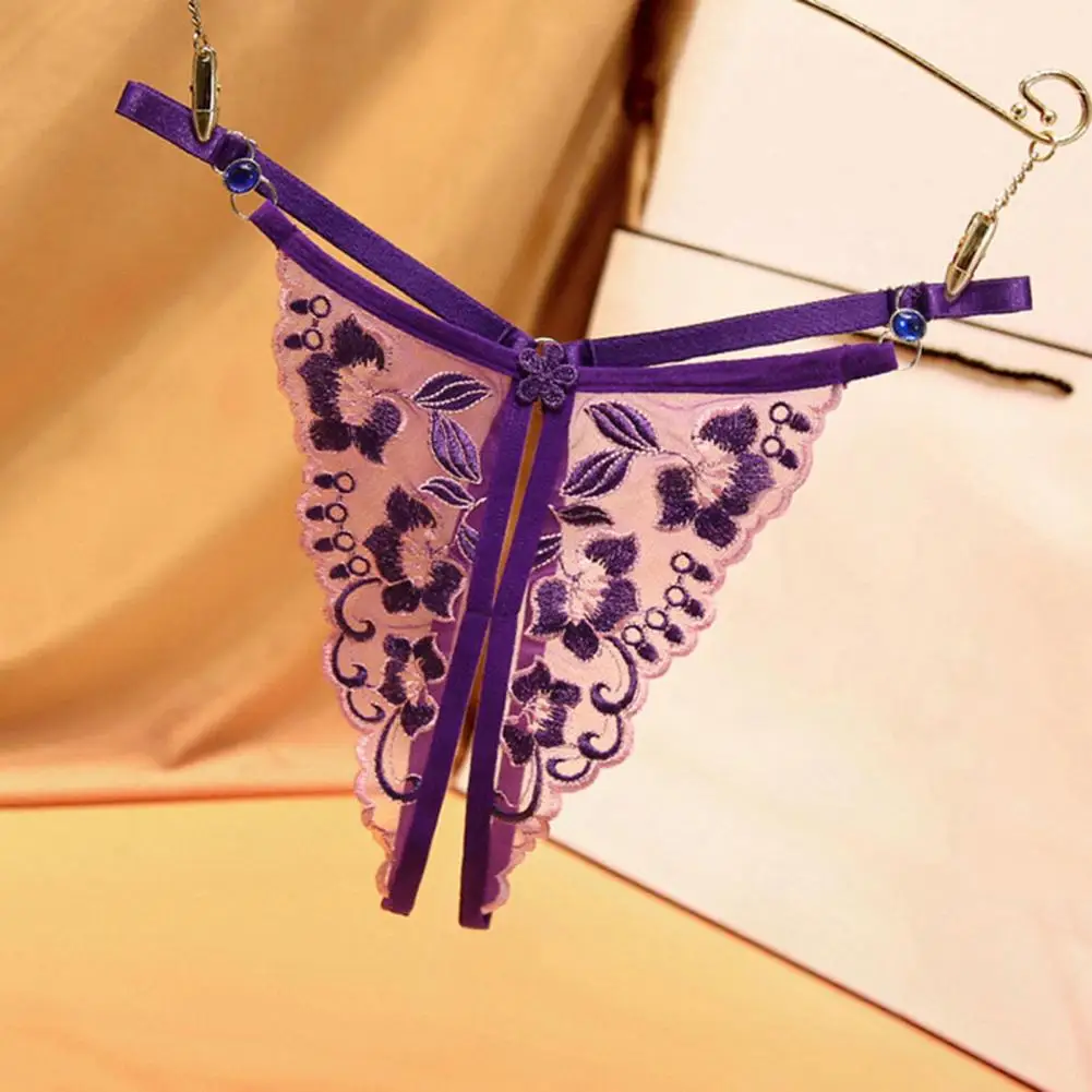 

Chic Women G-string Intimate Underwear Crotchless Wear-resistant Women Briefs Elastic Lady Underpants for Sleeping