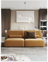 modern light luxury fabric sofa italian minimalist style module sofa small family living room combination designer