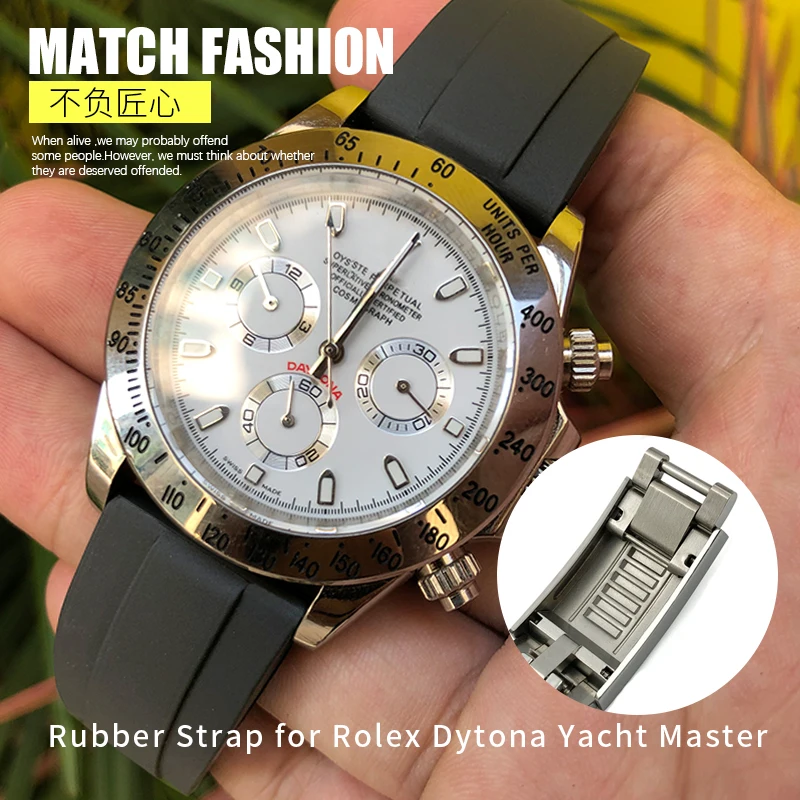 Ремешок резиновый 20 мм 21 19 для часов ролевой яхты Master Submariner Daytona GMT ремешок OYSTERFLEX