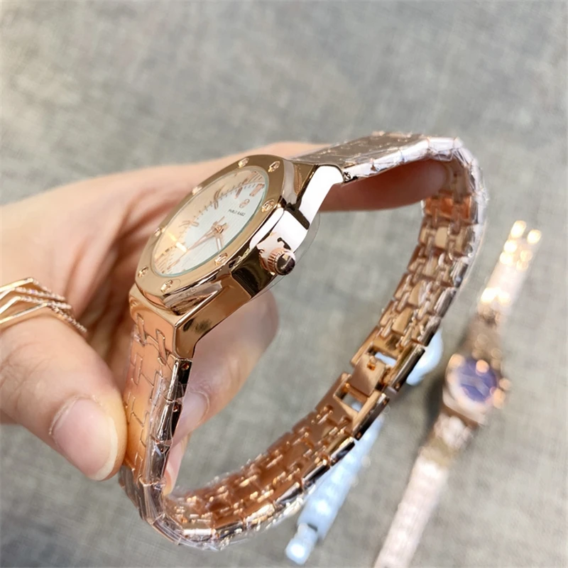 Женские кварцевые часы с браслетом из нержавеющей стали в стиле ретро - купить по