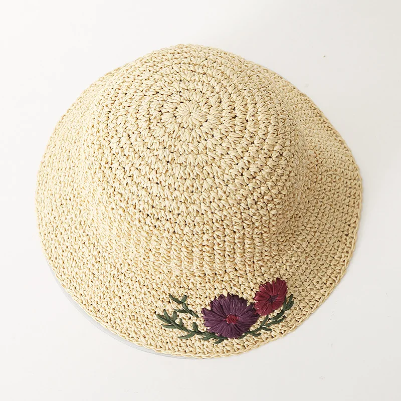 

Visrover Bucket Hats For Women Summer Hat Sun Rope Hats Panama Outdoor Cap Foldable Hats Beach Sunscreen Fisherman Caps Harajuku