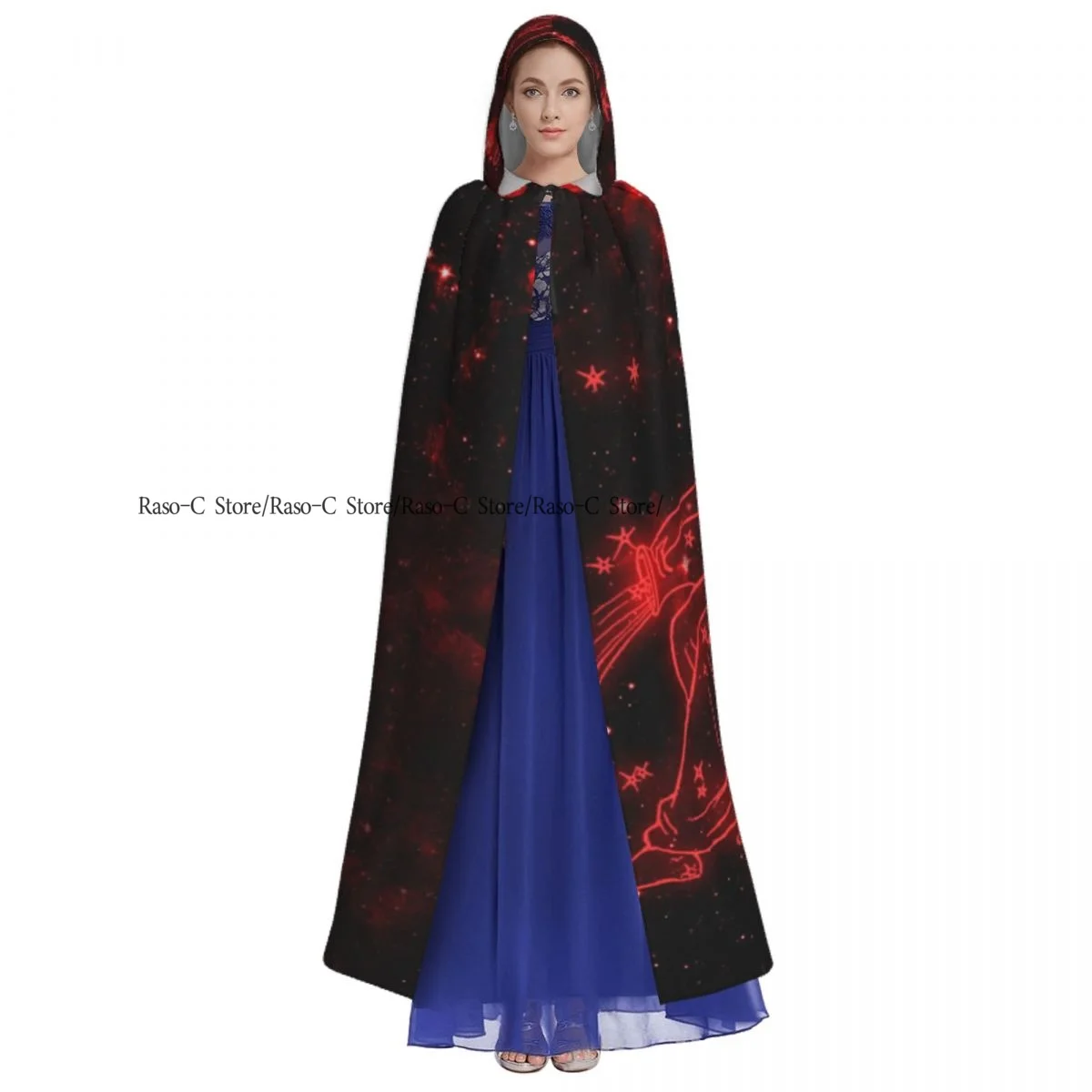 Плащ унисекс для взрослых Kova Burcu с капюшоном длинный костюм ведьмы косплей