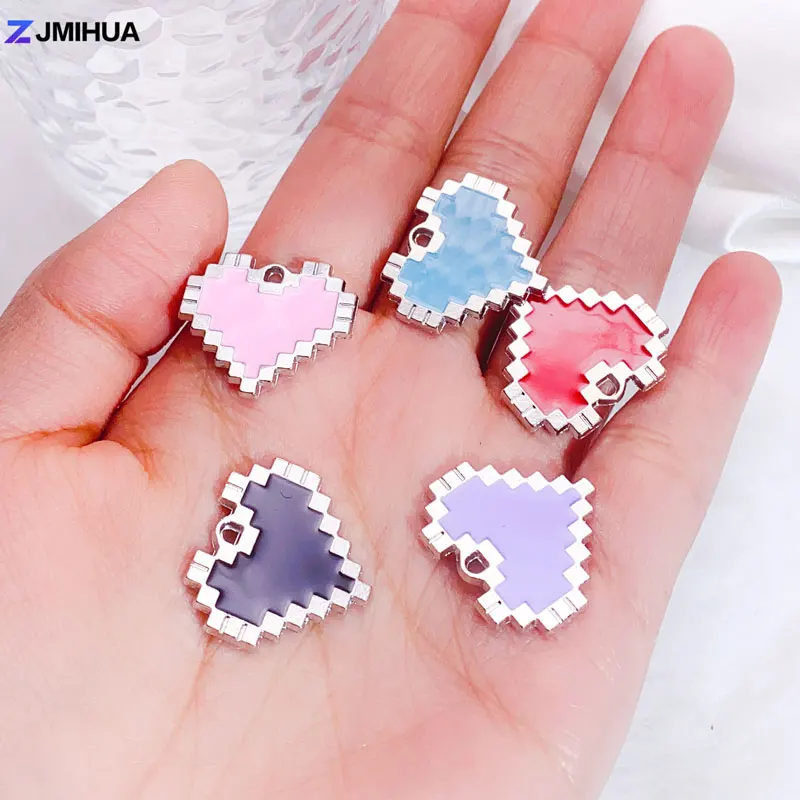 Купи Sweet Heart Pendants Enamel Charms For Jewelry Making Supplies DIY Handmade Designer Necklaces Accessories за 38 рублей в магазине AliExpress