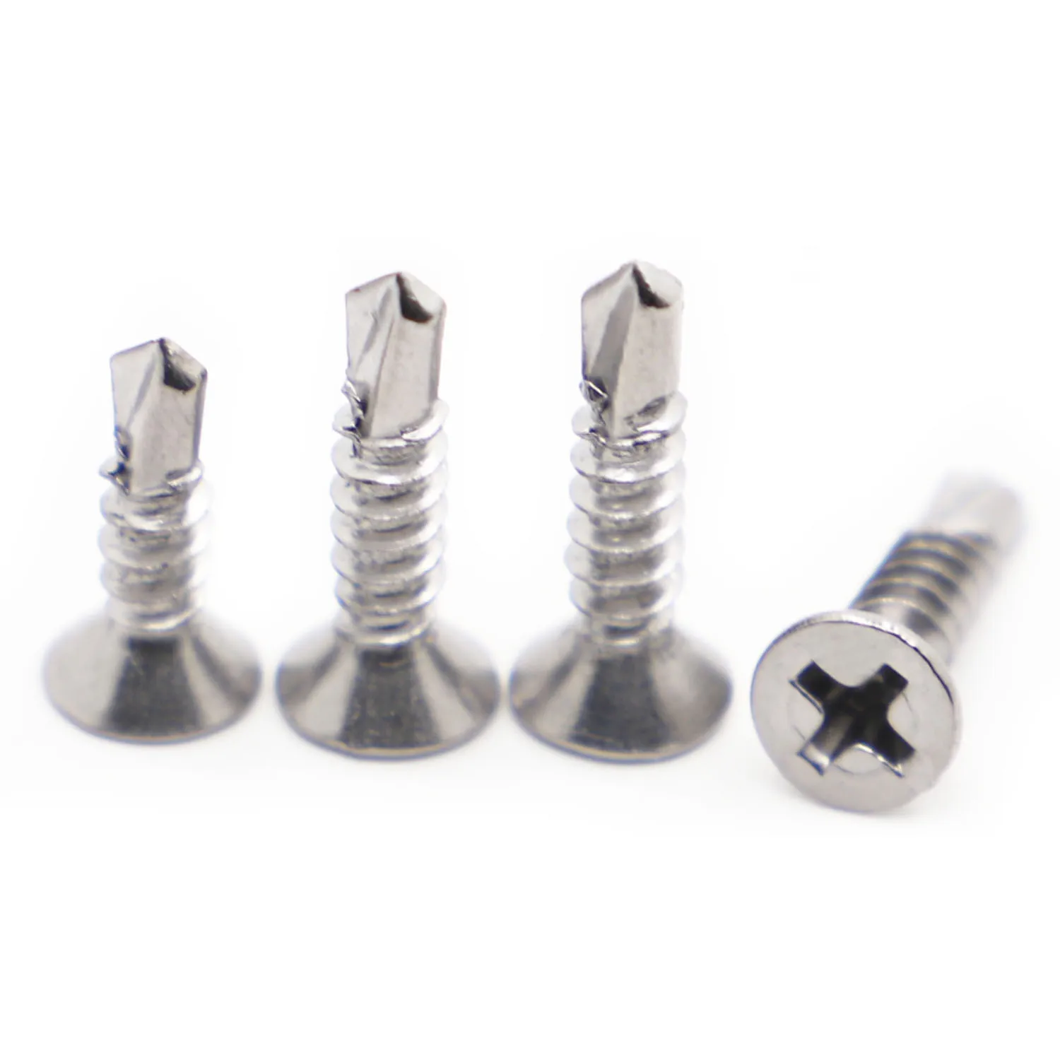 

410 Stainless Steel Phillips Flat Head Self-drilling Screw M3.5 M4.2 M4.8 M5.5 M6.3 Self-tapping Dovetail Screw