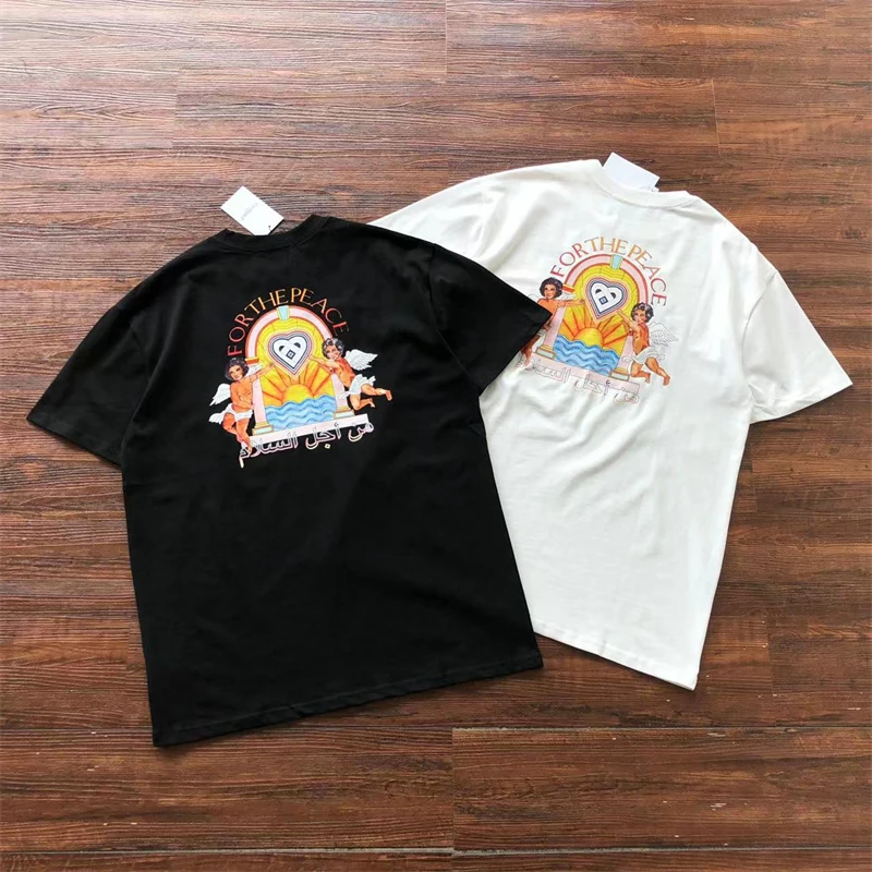 

Футболка с принтом «Купидон» для мужчин и женщин, хлопковая рубашка с принтом «амулет», с внутренней меткой, y2k