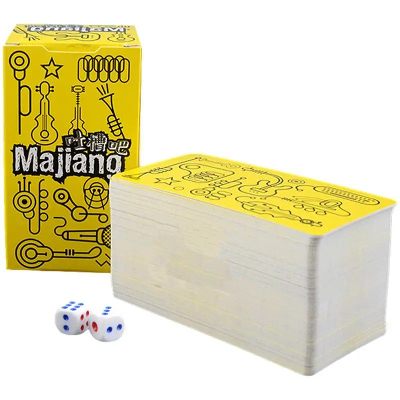 

Бумажная карточная игра маджонг путешествия размер маджонг карточная колода игра на Рождество Новый год Китайский Маджонг игральные карты для