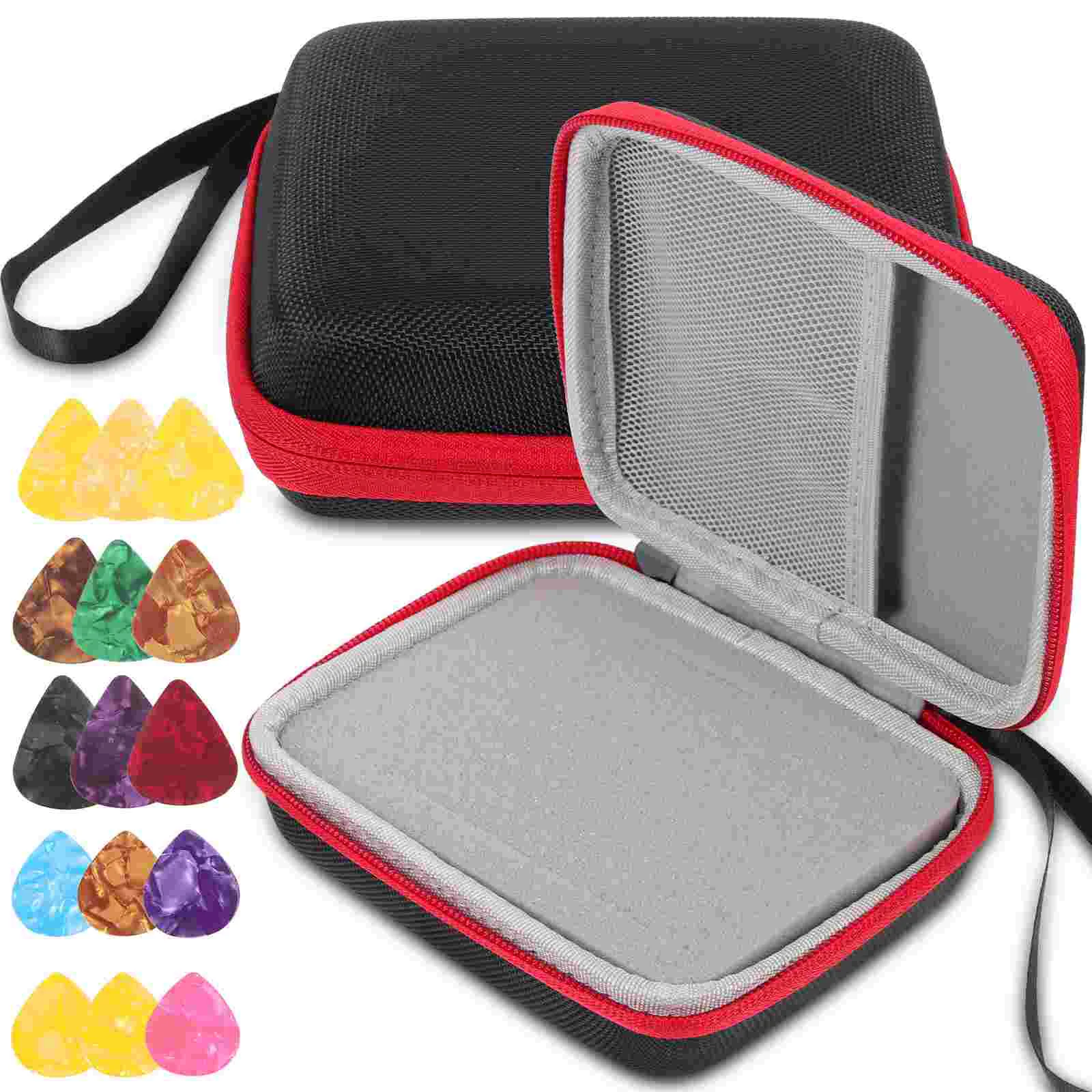

Guitar Pick Bag Mandolin Picks Electric Guitar Picks Bass Guitar Plectrums Bag Eva Acoustic Guitar Picks Ukulele Pick