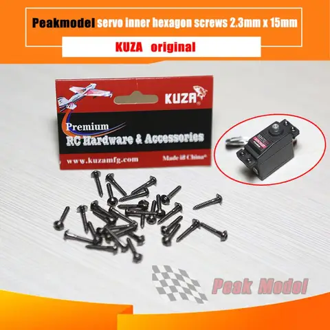 Оригинальные сервовинты KUZA 2,3 мм x 15 мм внутренние шестигранные винты с шайбой Самонарезающий сервовинт для FUTABA JR HITEC MKS сервопривод