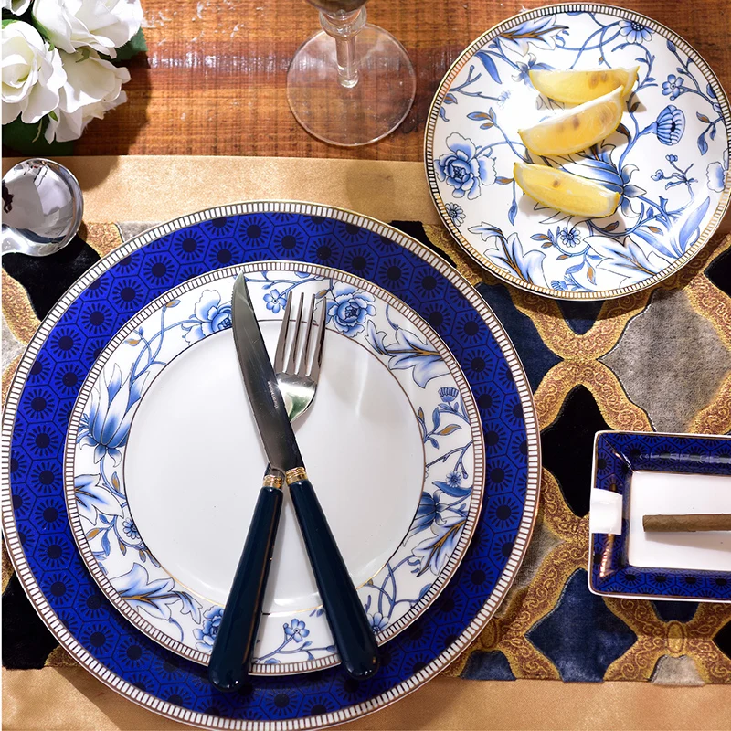 Тарелка из костяного Китая плоская для домашнего использования тарелка пирожных