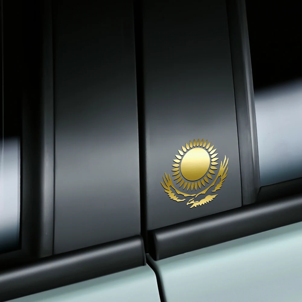 Стайлинг автомобиля 3D металлический Казахский флаг светильник наклейки для