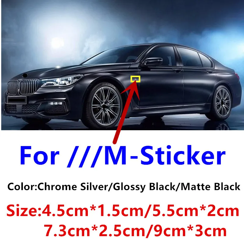

2pcs M Sport / Power Set Emblems Stickers Badges Wing Side Fender Car styling logo For M3 M5 320 325 E36 E46 E90 E92 F10 F30