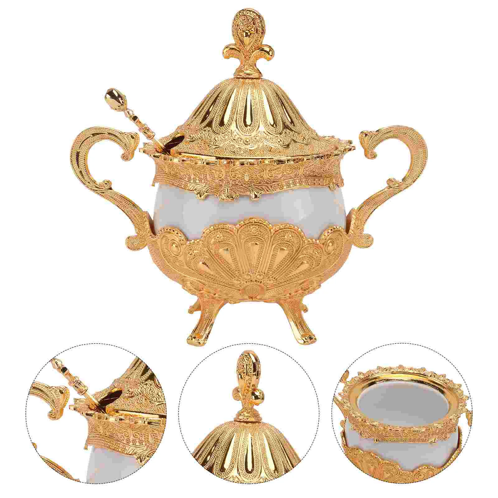 

Jar Sugar Bowl Salt Ceramicporcelain Candy Jars Storage Seasoning Jewelry Spoon Condiment Box Container Bowls Lid Tray Kitchen