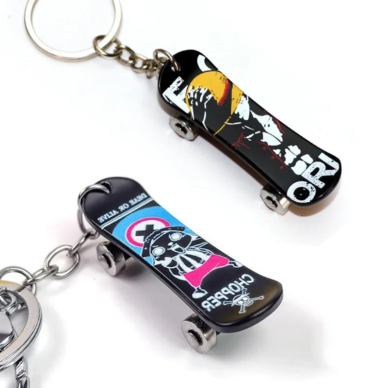 Брелок для ключей Luffy Fingertip аниме цельный аксессуар скутера металлическое кольцо