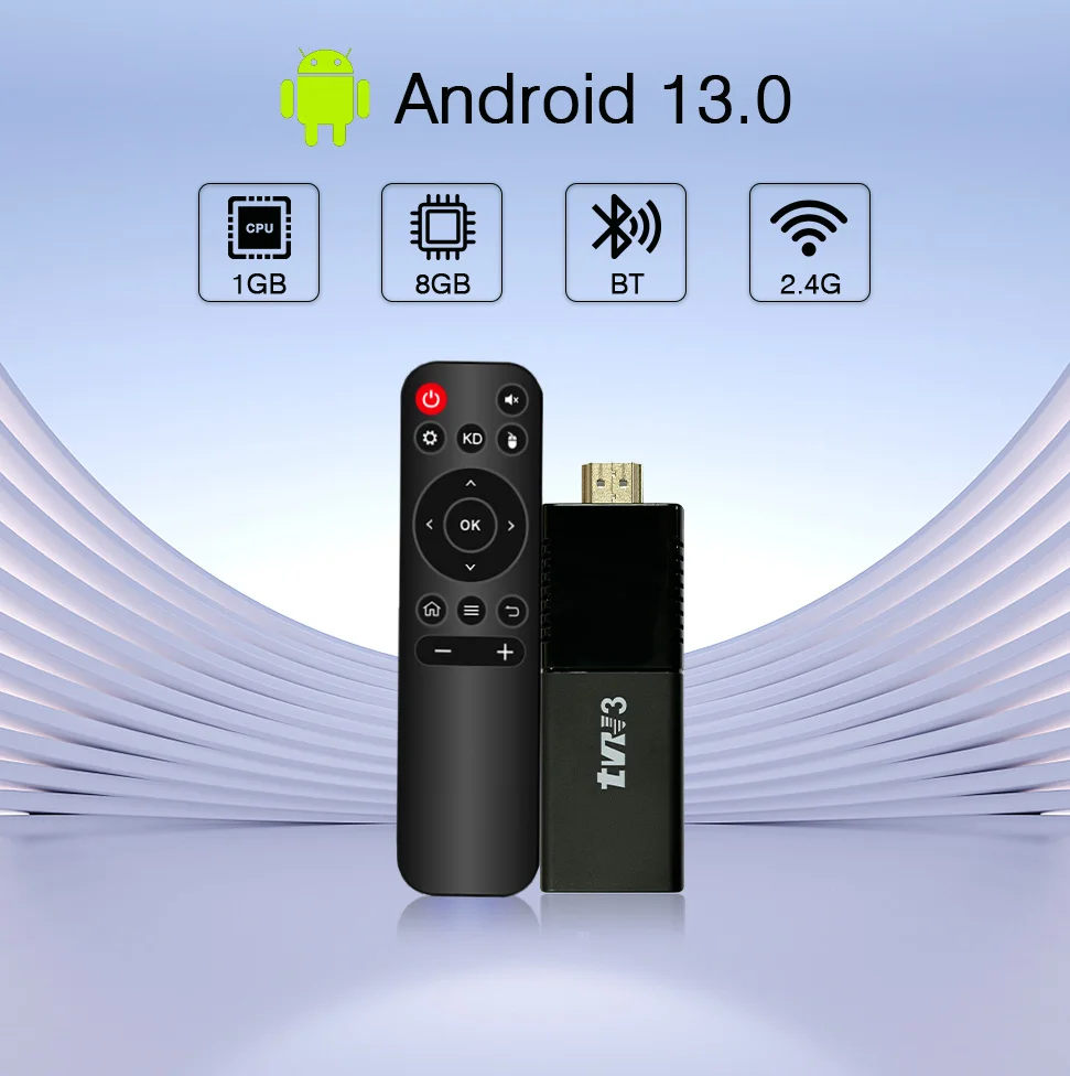Android 13 Smart TV Stick Поддержка 4K HD BT4.0 Allwinner RK3228A Четырехъядерный ТВ-приставка 2 4G/5G