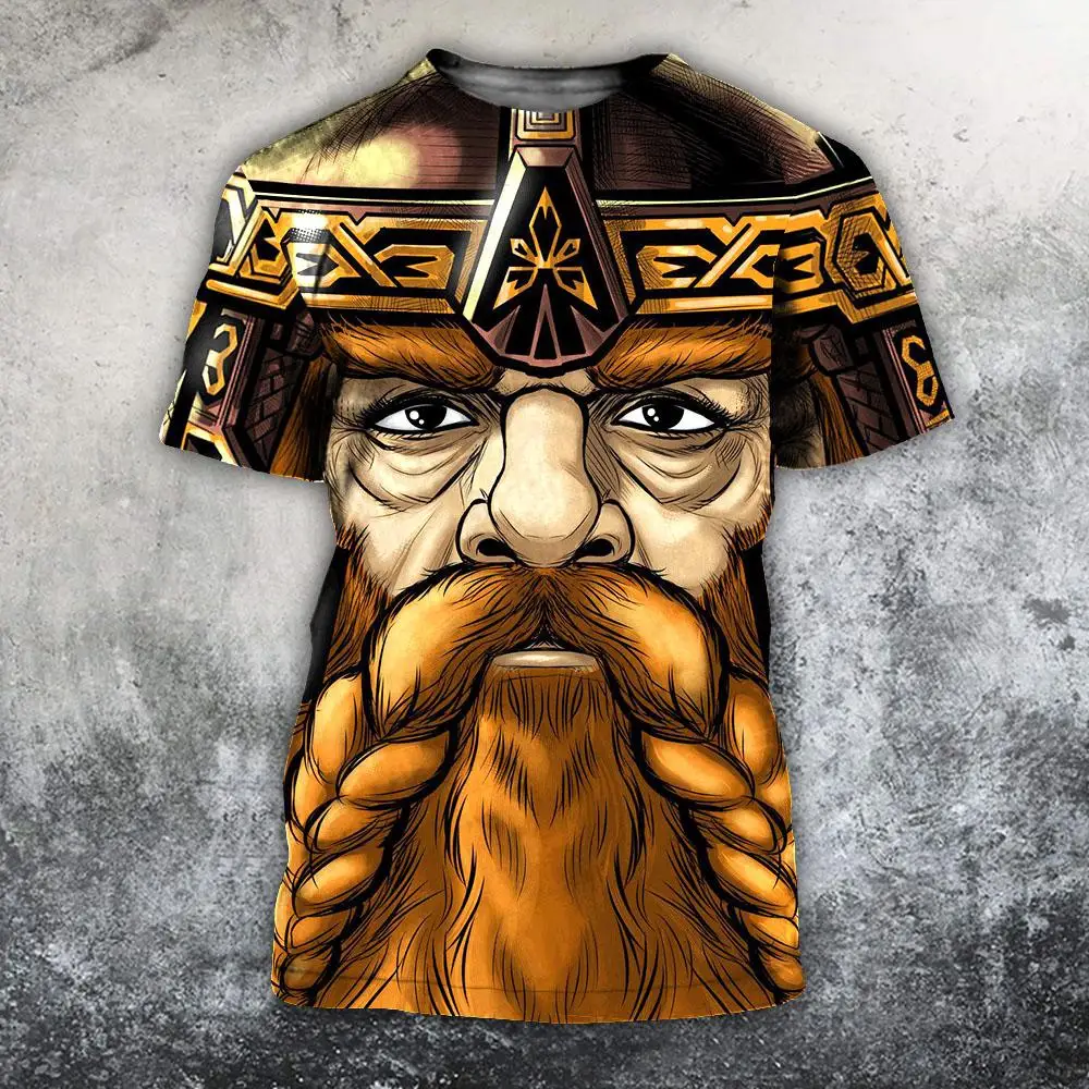 

Viking Warriors 2022 3D Printed Summer Oversized T Shirt Men Casual Short Sleeve Harajuku Cosplay Unisex T Shirt