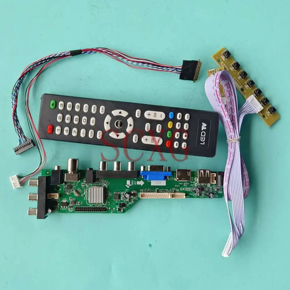 

LCD Controller Board DIY Kit For LTN156AT02 LED Monitor 40 Pin LVDS 1366 768 15.6" VGA AV USB HDMI-Compatible DVB Digital Signal
