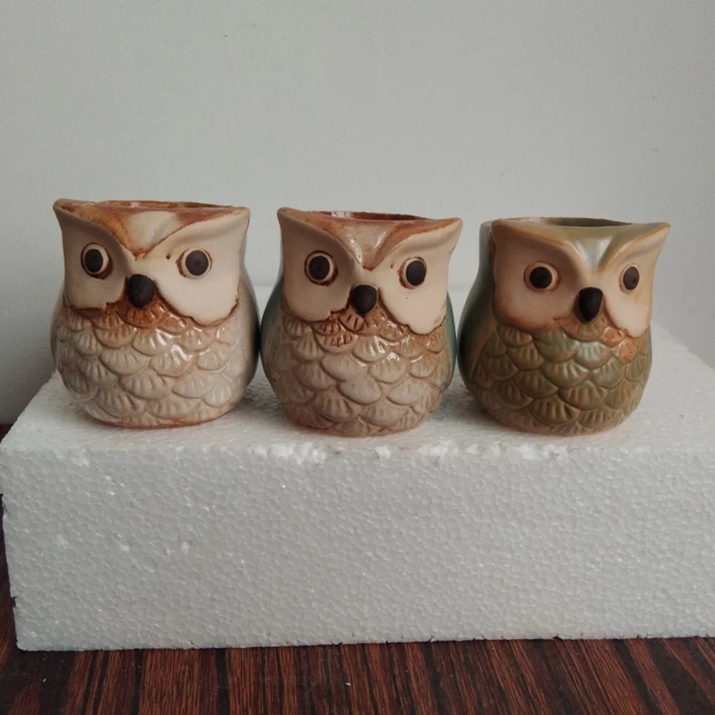 

6 Flowing Ceramic Mini Pot Container for Bonsai Flower (Random Pattern)