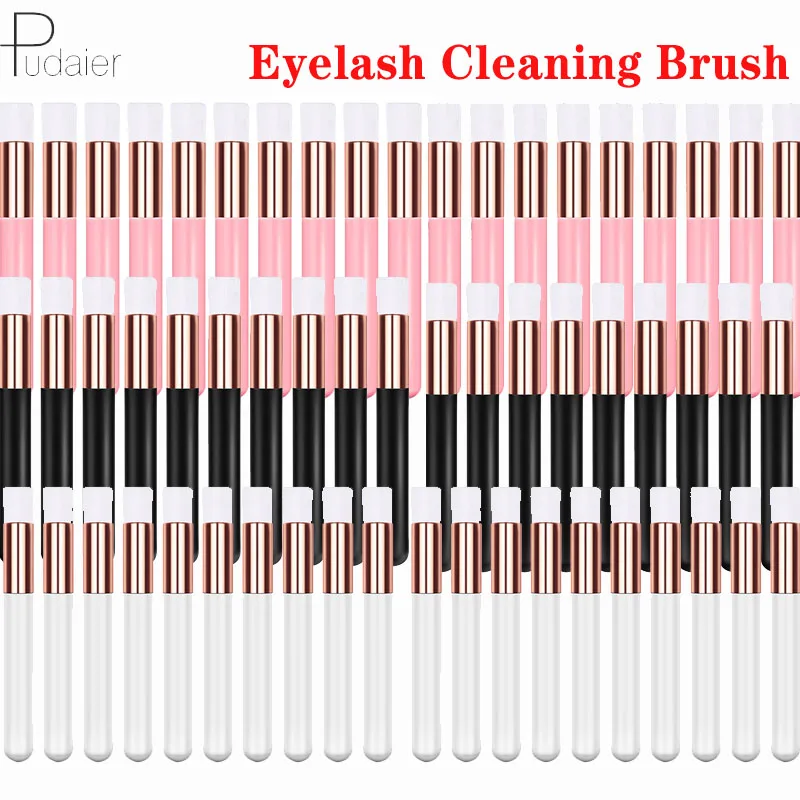 50pcs Eyelash Cleaning Brushes Professional Lash Shampoo Brush for Eyelash Extensions Peel Off Blackhead Remover Makeup Tools