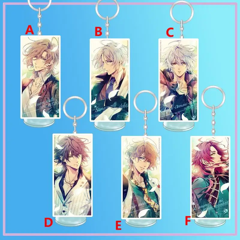 

Anime Stand Keychain Piofiore no Banshou ricordo Nicola Francesca Yang Strap Keyring Dual-purpose desktop decoration 8cm